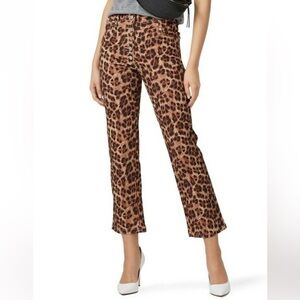 Miaou leopard print cropped jeans size 30